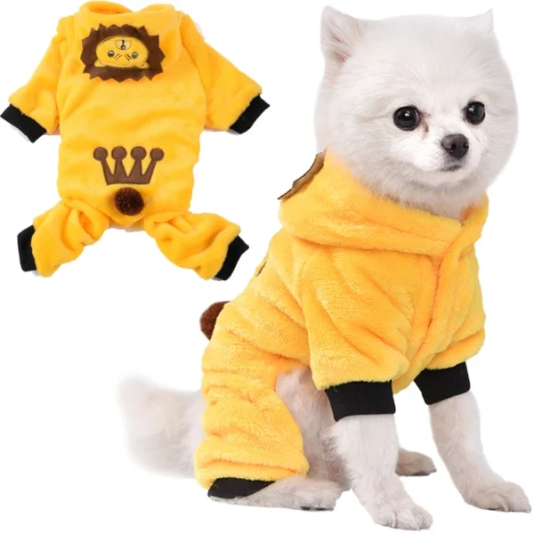 Warm Fleece Dog Jumpsuit