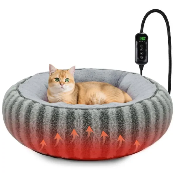 Heated Donut Cat Bed